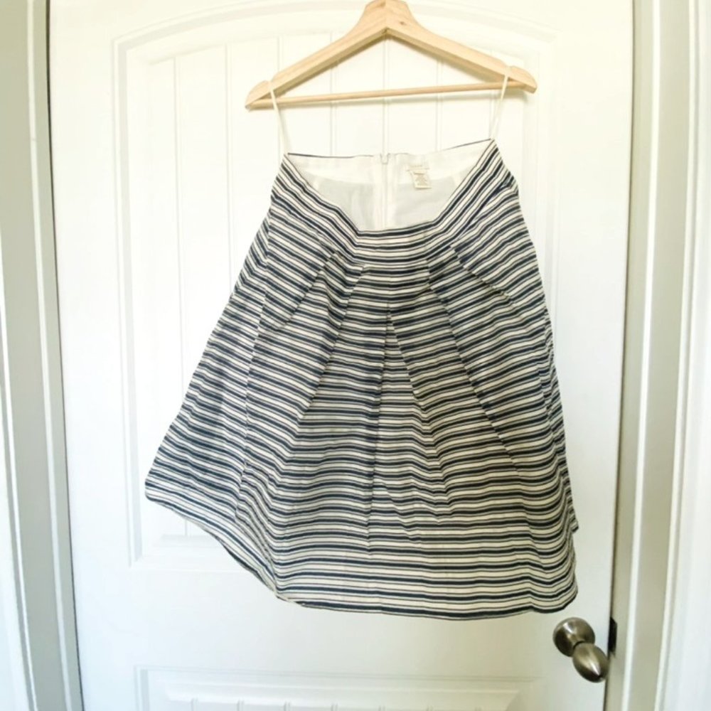 J. Crew Striped Midi Skirt